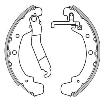 BRAKE SHOES AXLE SET (4)