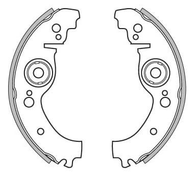 BRAKE SHOES AXLE SET (4)