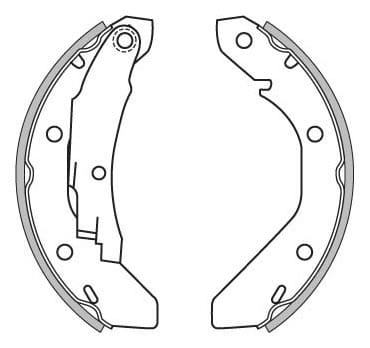 BRAKE SHOES AXLE SET (4)
