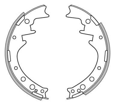 BRAKE SHOES AXLE SET (4)