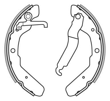 BRAKE SHOES AXLE SET (4)