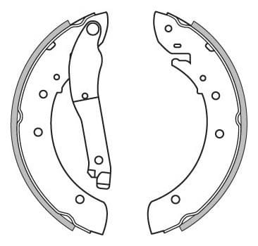 BRAKE SHOES AXLE SET (4)