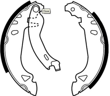 BRAKE SHOES AXLE SET (4)