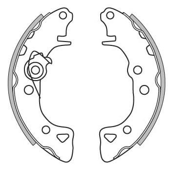 BRAKE SHOES AXLE SET (4)