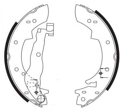 BRAKE SHOE AXLE SET (4)
