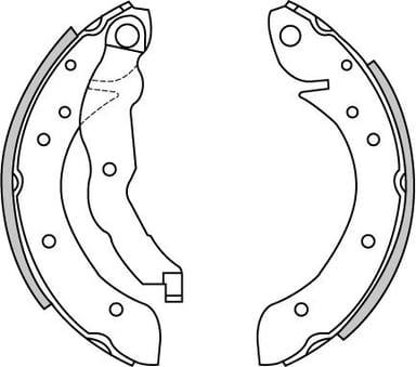 BRAKE SHOES AXLE SET (4)