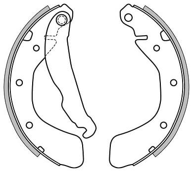 BRAKE SHOES AXLE SET (4)