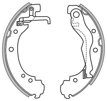 BRAKE SHOES AXLE SET (4)