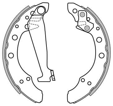 BRAKE SHOES AXLE SET (4)
