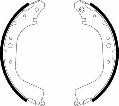 BRAKE SHOES AXLE SET (4)