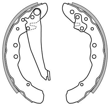 BRAKE SHOES AXLE SET (4)