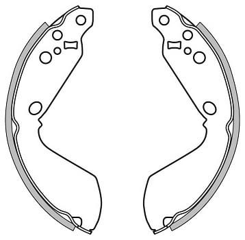BRAKE SHOES AXLE SET (4)