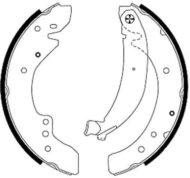 BRAKE SHOES AXLE SET (4)