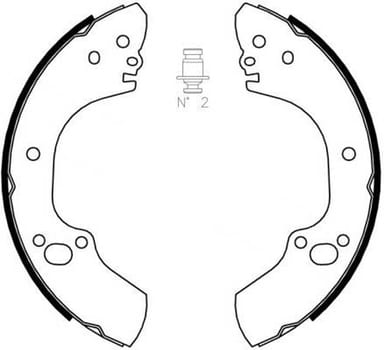 BRAKE SHOES AXLE SET (4)