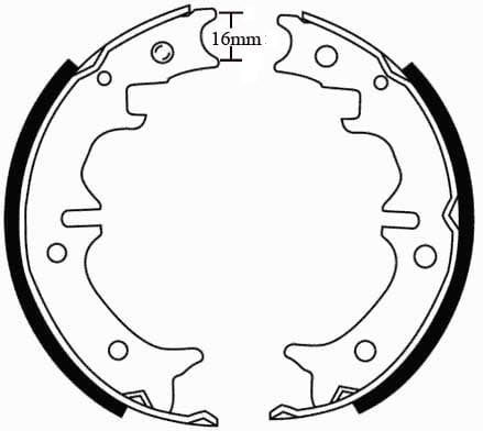 HAND BRAKE SHOES SET (4)