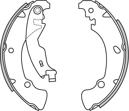 BRAKE SHOES AXLE SET (4)