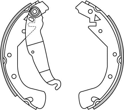 BRAKE SHOES AXLE SET (4)