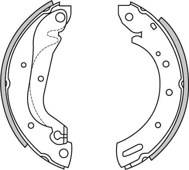 BRAKE SHOES AXLE SET (4)