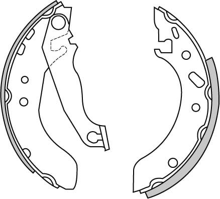 BRAKE SHOES AXLE SET (4)
