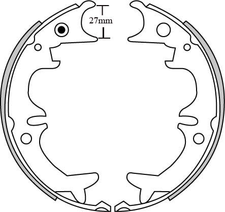 HAND BRAKE SHOES SET (4)