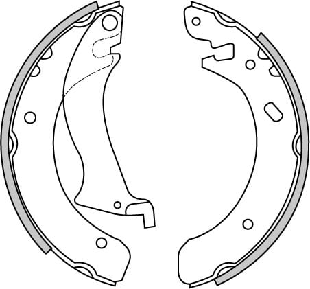 BRAKE SHOES AXLE SET (4)