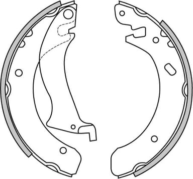 BRAKE SHOES AXLE SET (4)