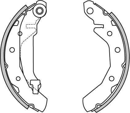 BRAKE SHOES AXLE SET (4)