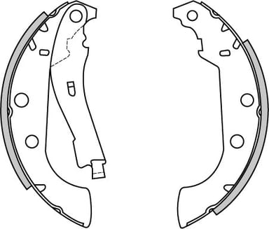 BRAKE SHOES AXLE SET (4)