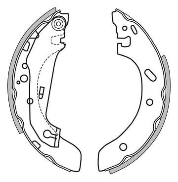BRAKE SHOES AXLE SET (4)