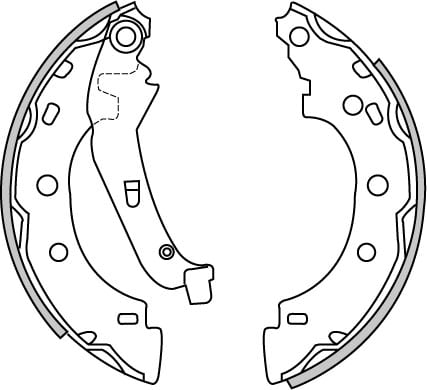 BRAKE SHOES AXLE SET (4)