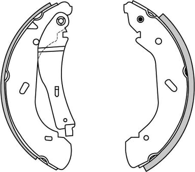 BRAKE SHOES AXLE SET (4)