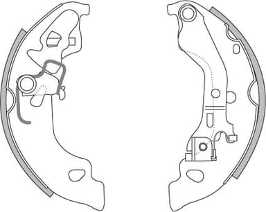 BRAKE SHOES AXLE SET (4)