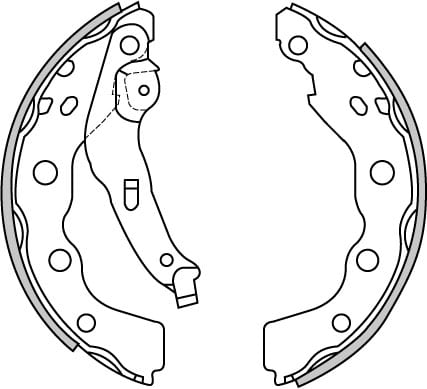 BRAKE SHOES AXLE SET (4)