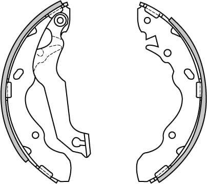 BRAKE SHOES AXLE SET (4)