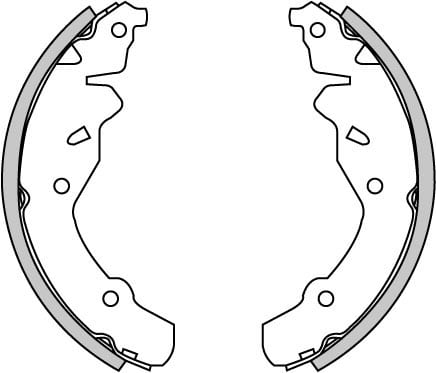 BRAKE SHOES AXLE SET (4)