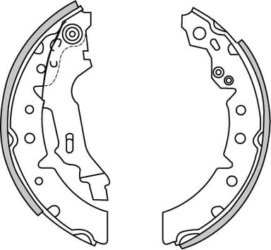 BRAKE SHOES AXLE SET (4)