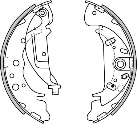 BRAKE SHOES AXLE SET (4)
