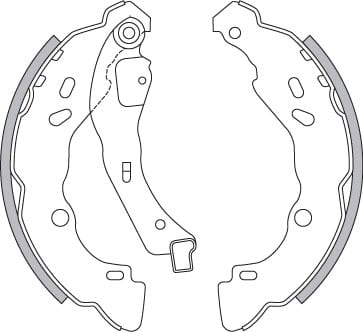 BRAKE SHOES AXLE SET (4)