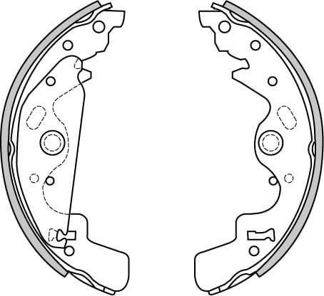 BRAKE SHOES AXLE SET (4)