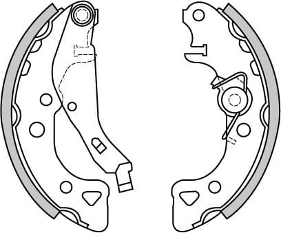 BRAKE SHOES AXLE SET (4)