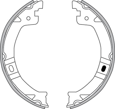 HANDBRAKE SHOES AXLE SET