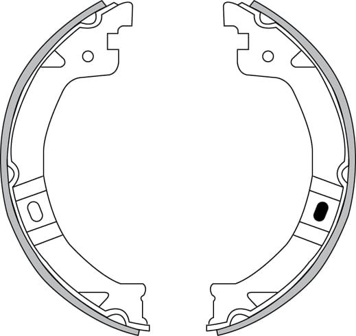 HANDBRAKE SHOES AXLE SET