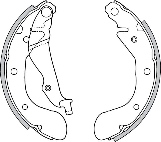 BRAKE SHOE AXLE SET (4)