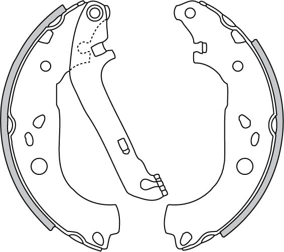 BRAKE SHOE AXLE SET (4)