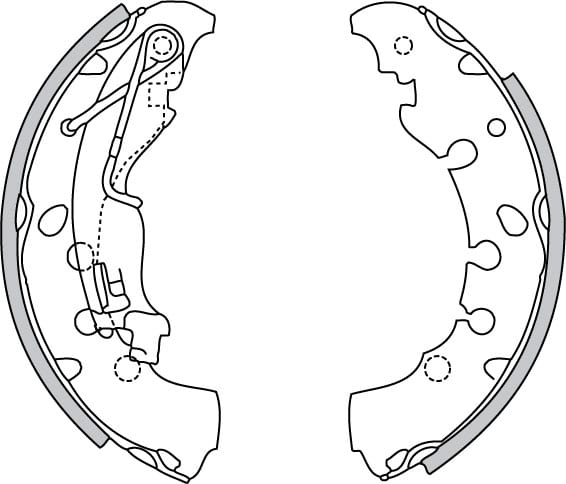 BRAKE SHOE AXLE SET (4)