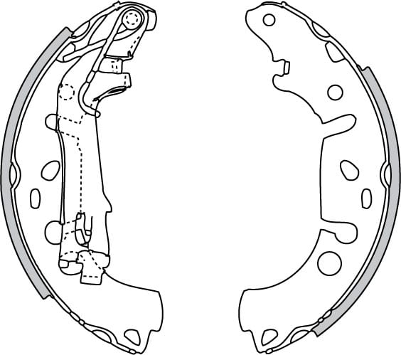 BRAKE SHOE AXLE SET (4)