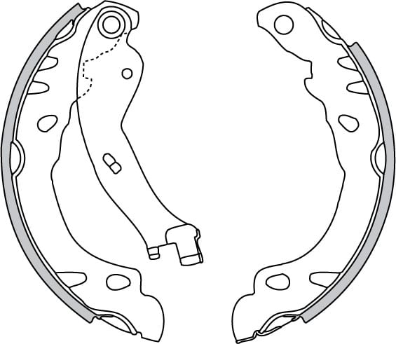 BRAKE SHOE AXLE SET (4)