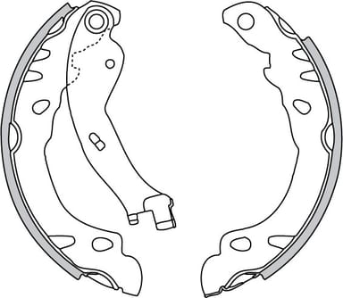 BRAKE SHOE AXLE SET (4)