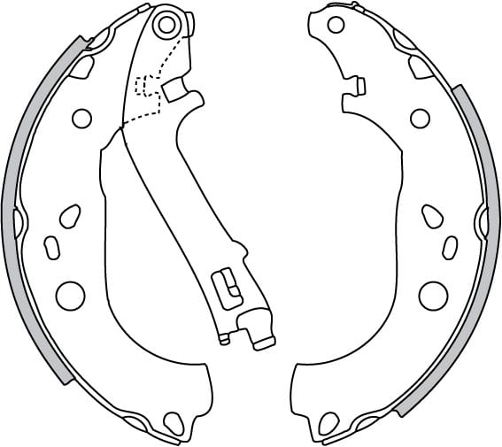 BRAKE SHOE AXLE SET (4)