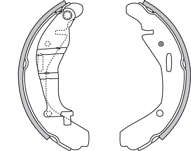 BRAKE SHOE AXLE SET (4)